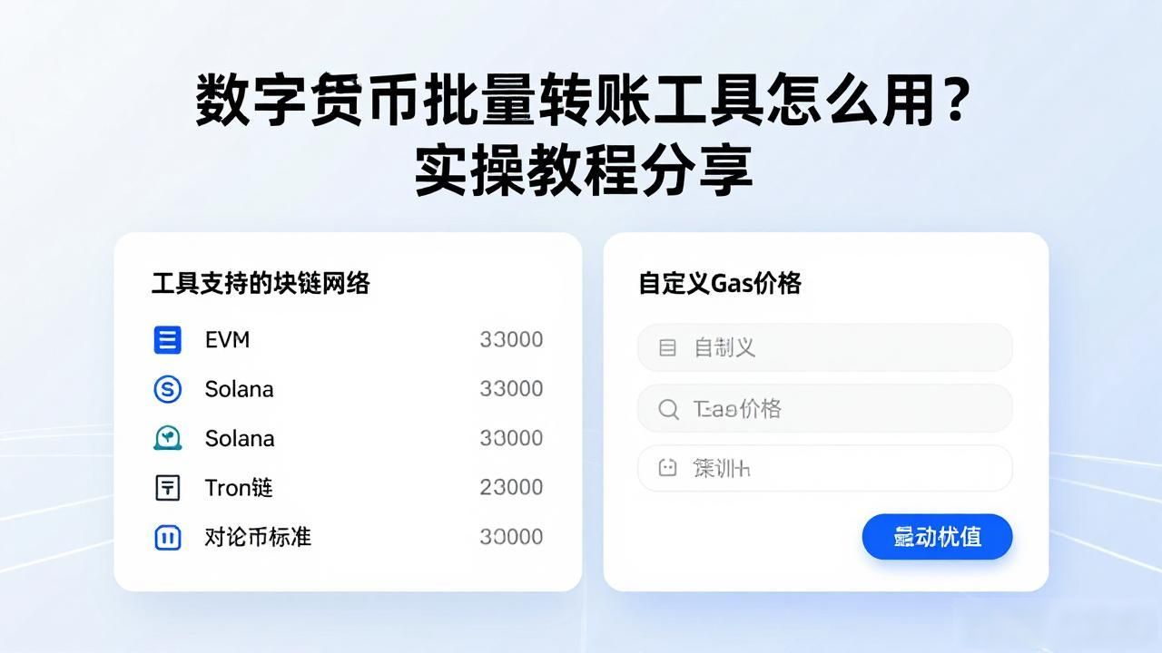 数字货币批量转账工具怎么用？实操教程分享