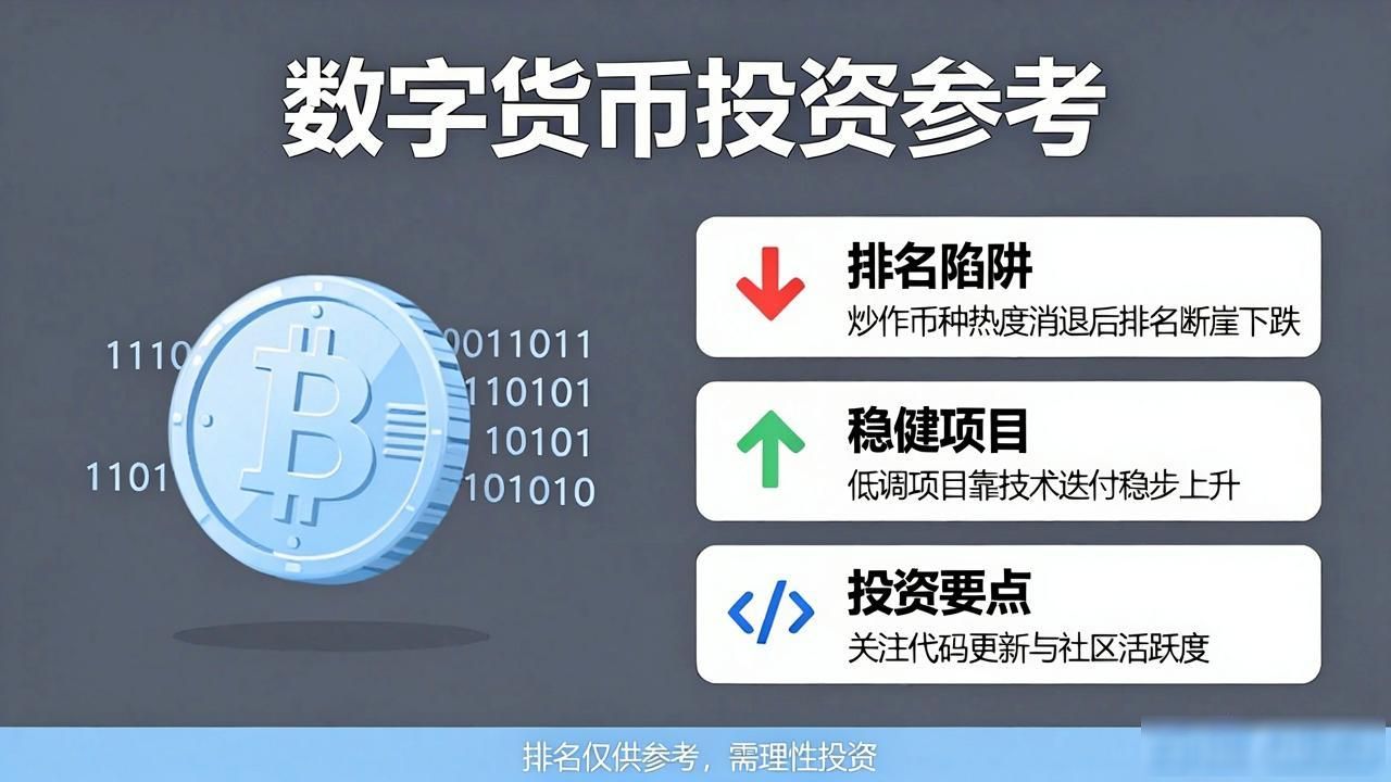 数字货币全球前100名最新排名与投资参考