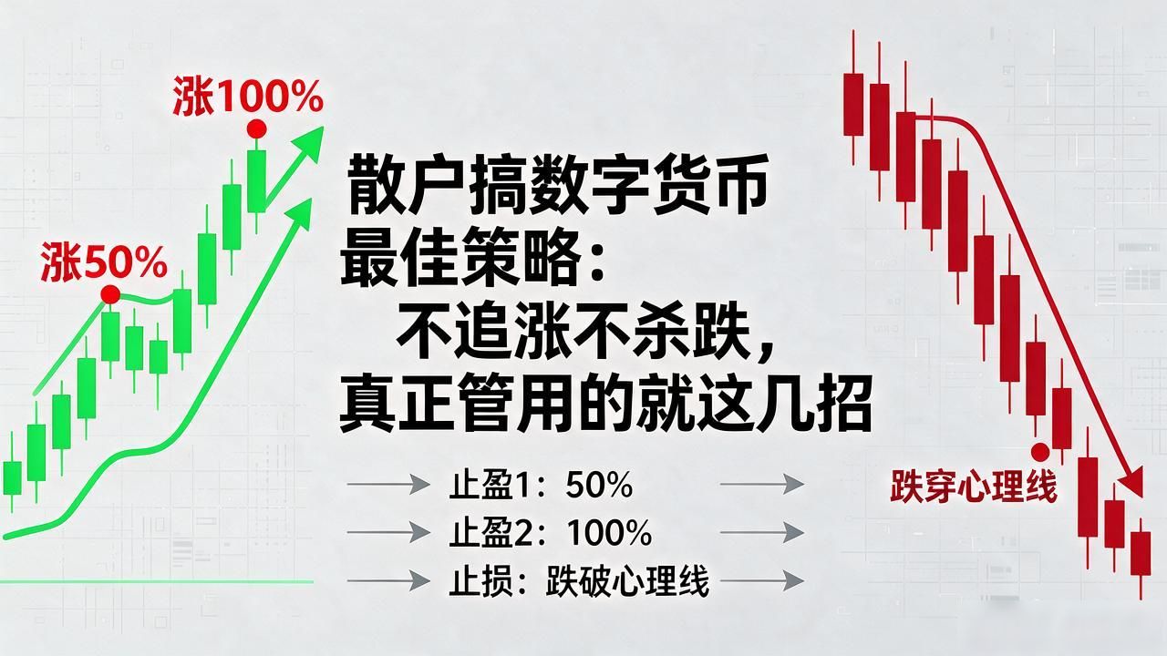 散户搞数字货币最佳策略：不追涨不杀跌，真正管用的就这几招