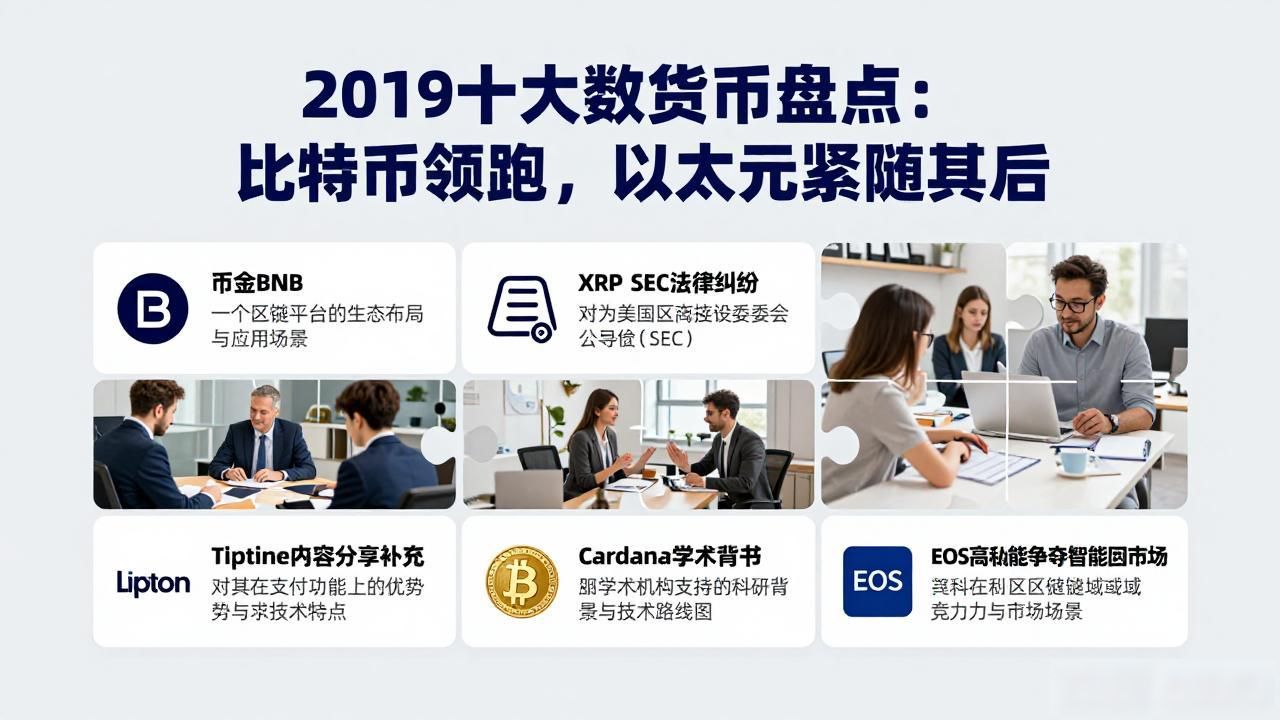 2019十大数字货币盘点：比特币领跑，以太坊紧随其后