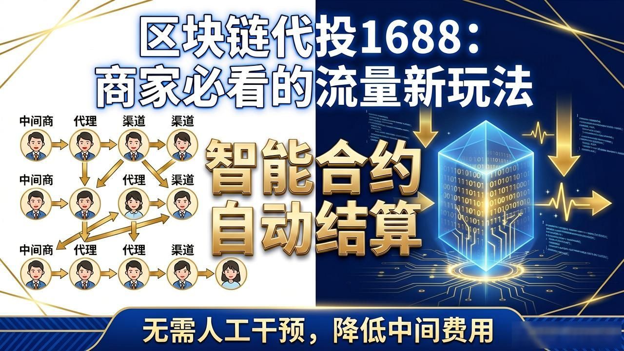 区块链代投1688：商家必看的流量新玩法