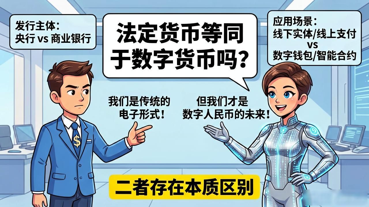 法定货币等同于数字货币吗