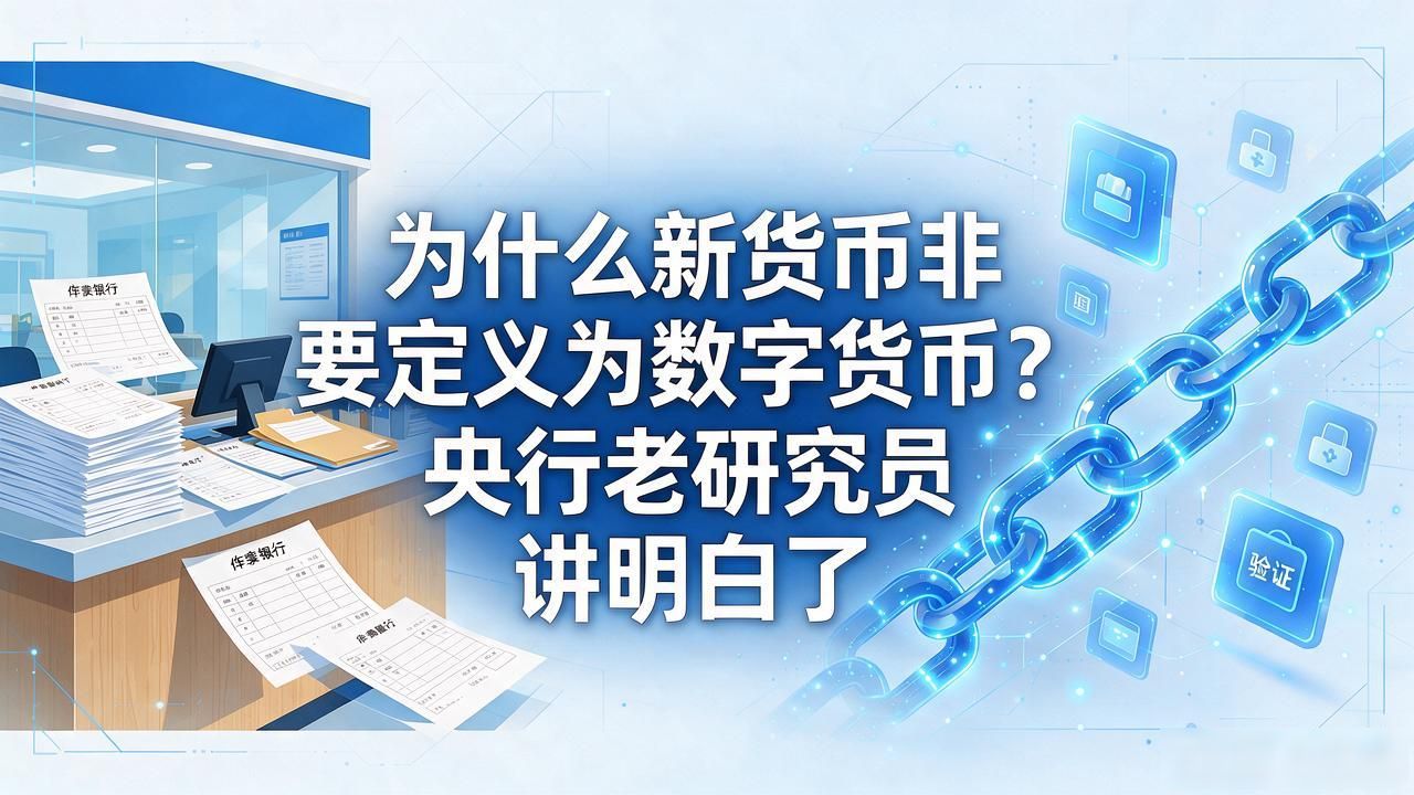 为什么新货币非要定义为数字货币？央行老研究员讲明白了