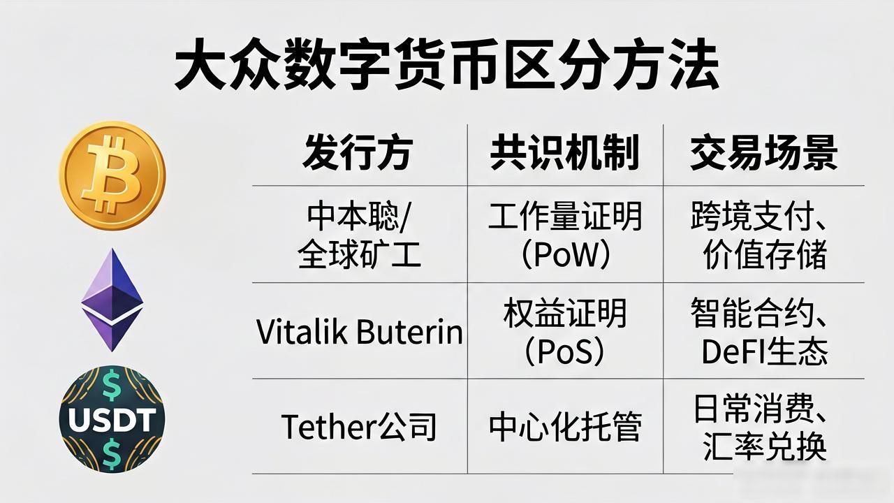 大众数字货币怎么区分？一文看懂央行数字人民币与虚拟币区别