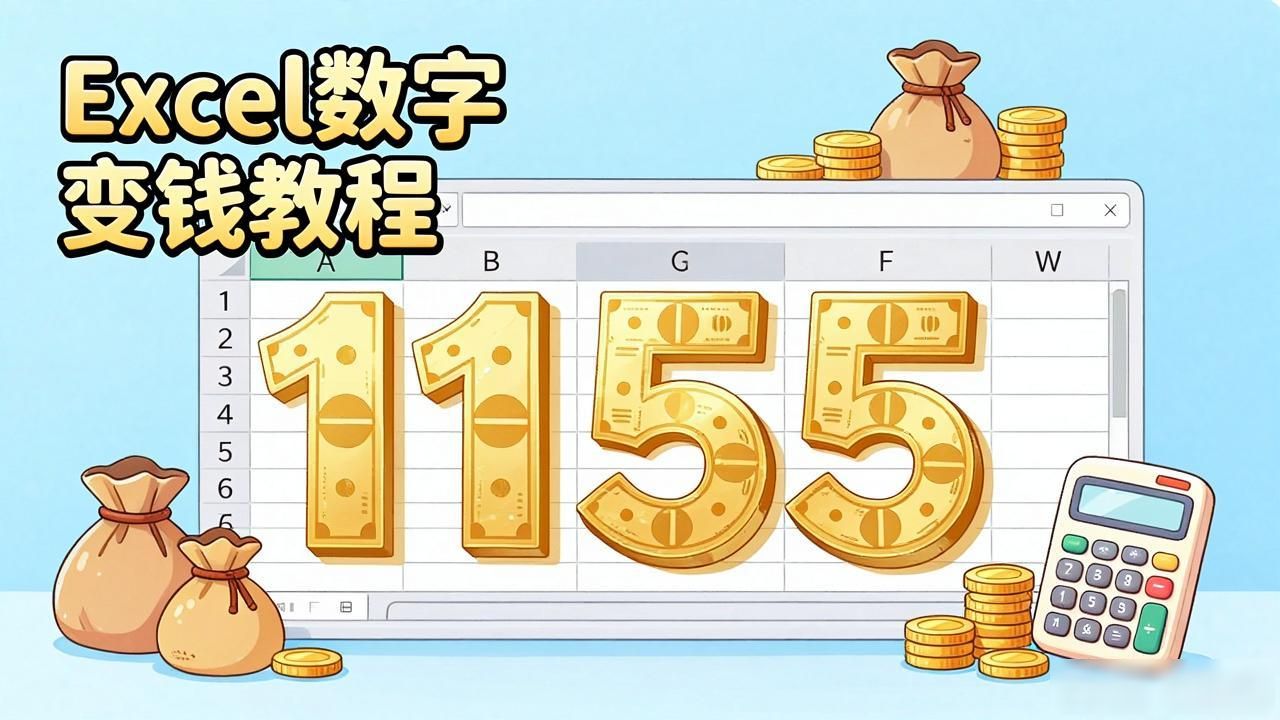 Excel里怎么把数字变成钱的样子？