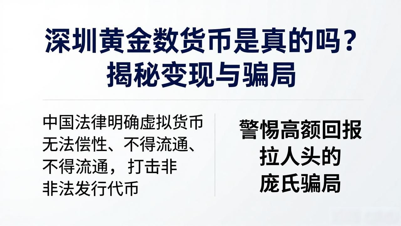 深圳黄金数字货币是真的吗？揭秘变现与骗局