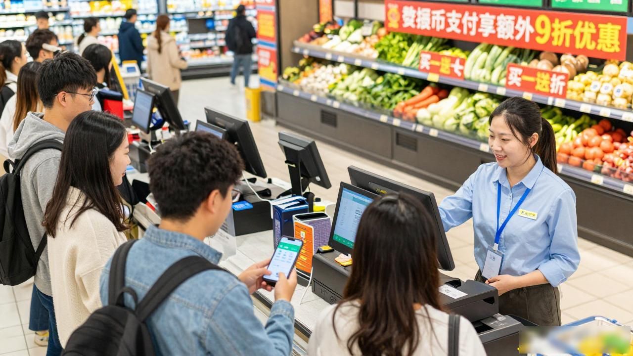 超市搞数字货币打折，顾客扫码结账到底能省多少钱？店长实操记录