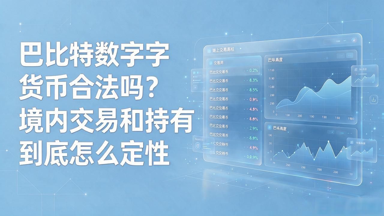 巴比特数字货币合法吗？境内交易和持有到底怎么定性
