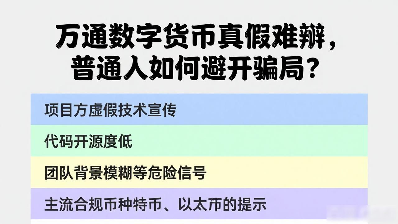 万通数字货币真假难辨，普通人如何避开骗局？