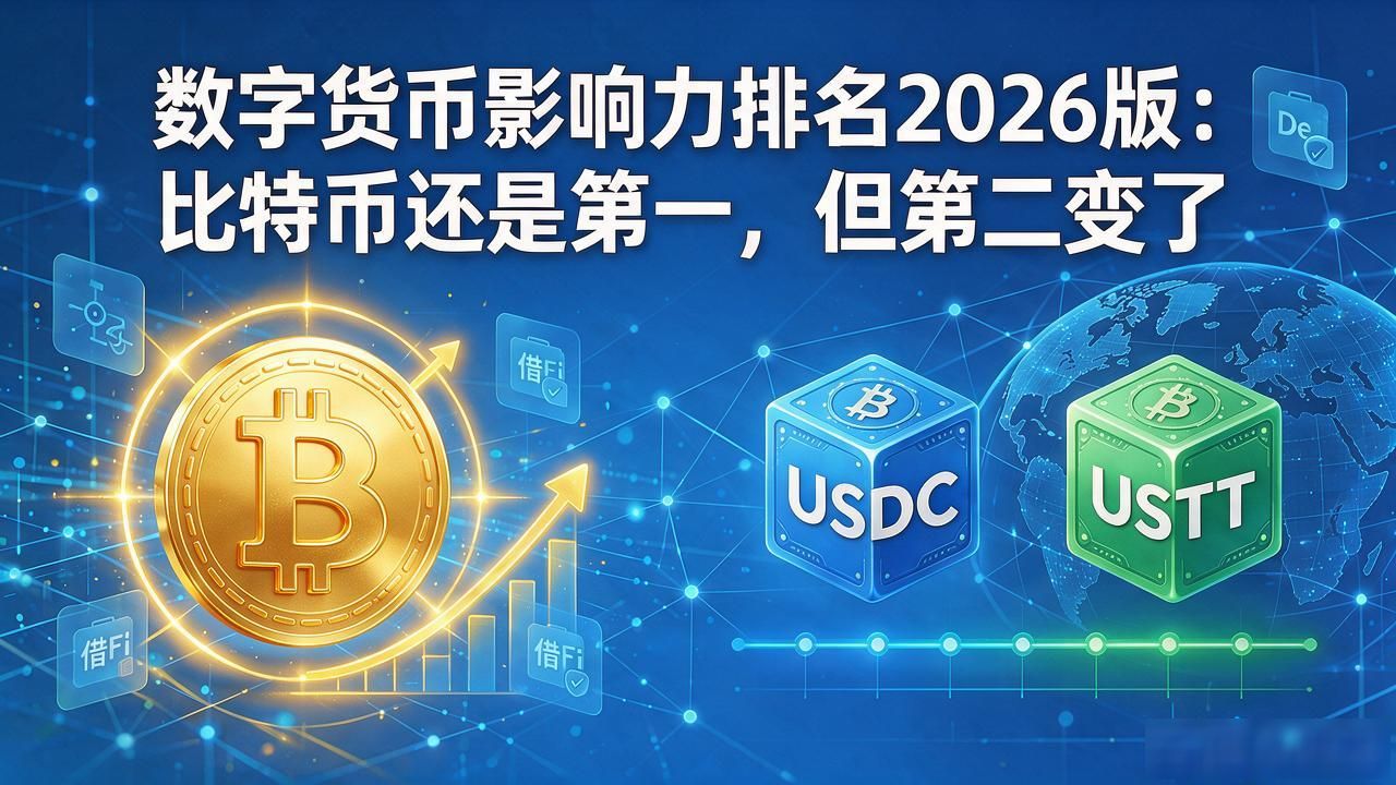 数字货币影响力排名2026版：比特币还是第一，但第二变了