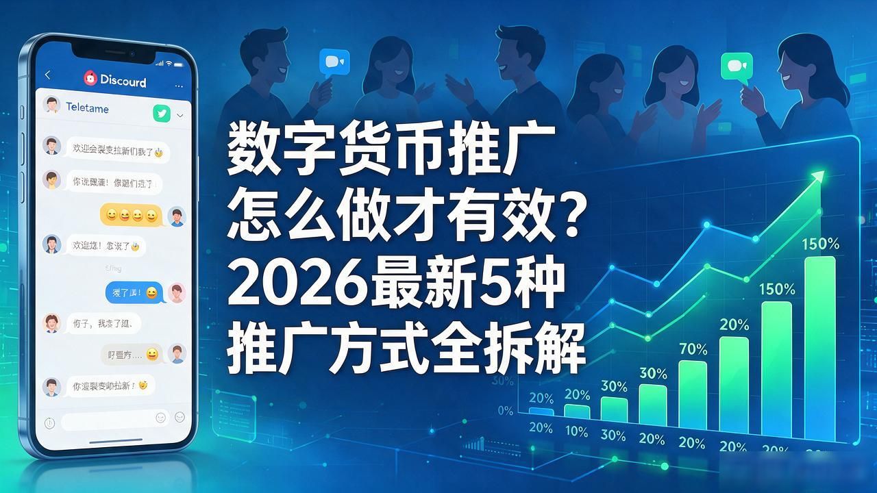 数字货币推广怎么做才有效？2026最新5种推广方式全拆解