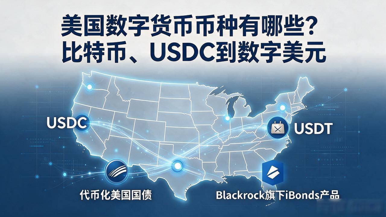 美国数字货币币种有哪些？比特币、USDC到数字美元