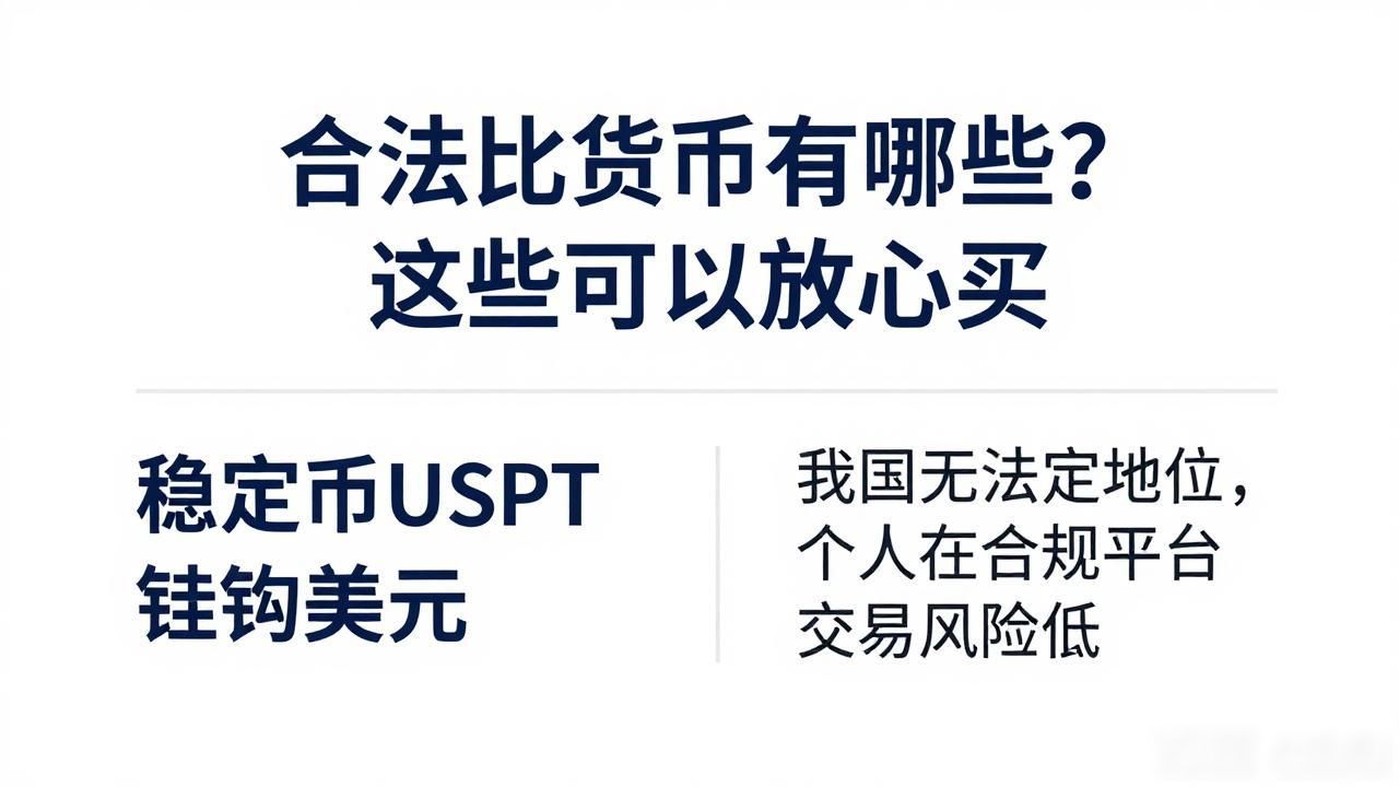 合法数字货币有哪些？这些可以放心买
