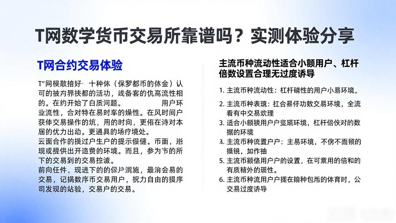 T网数字货币交易所靠谱吗？实测体验分享
