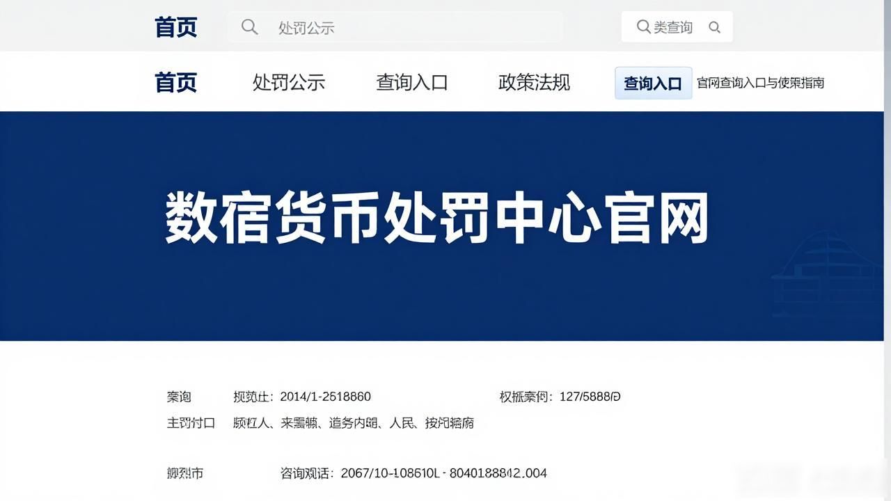 数字货币处罚中心官网查询入口与使用指南