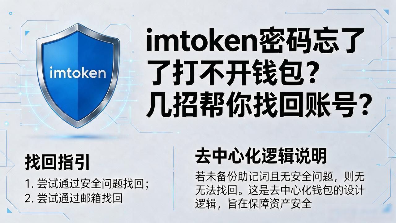 imtoken密码忘了打不开钱包？几招帮你找回账号