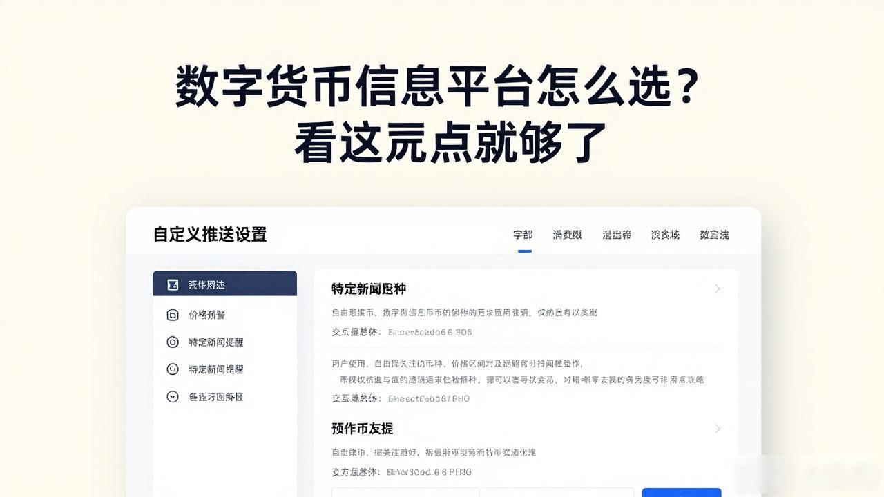 数字货币信息平台怎么选？看这几点就够了