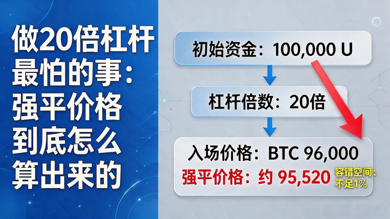 做20倍杠杆最怕的事：强平价格到底怎么算出来的